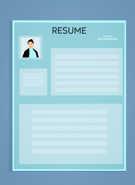 graphic interpretation image of a resume with photo