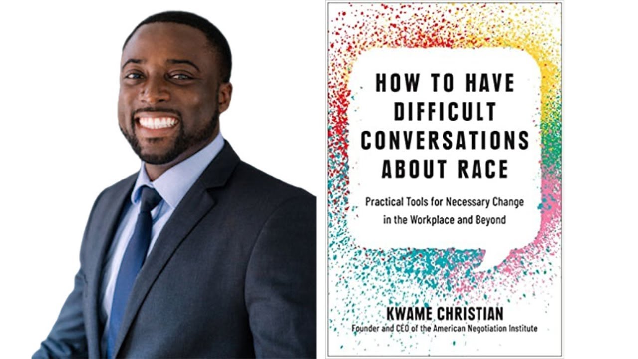 photo of kwame christian and book jacket