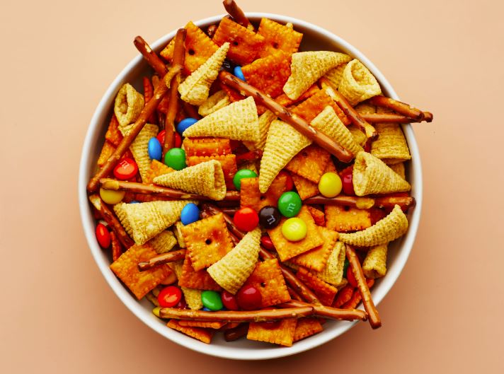 assorted trail mix in a bowl