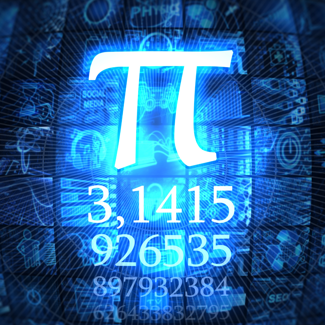 the symbol of pi with the number below