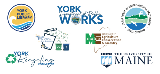 logo for york dpw umaine ypl wrad recycling committee medep