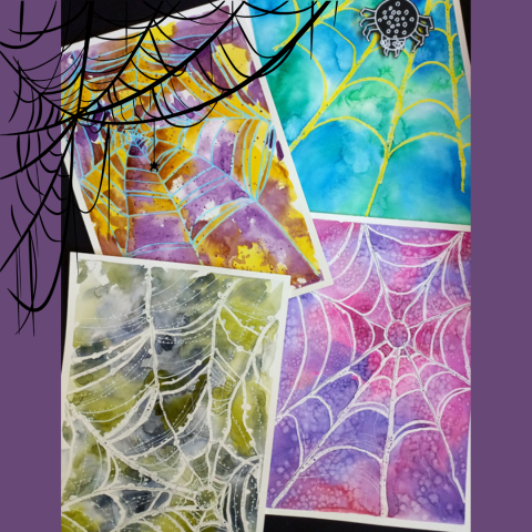 spiderweb watercolor