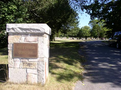 first parish cemetery entry stone