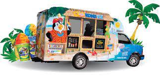 kona ice truck with palm trees