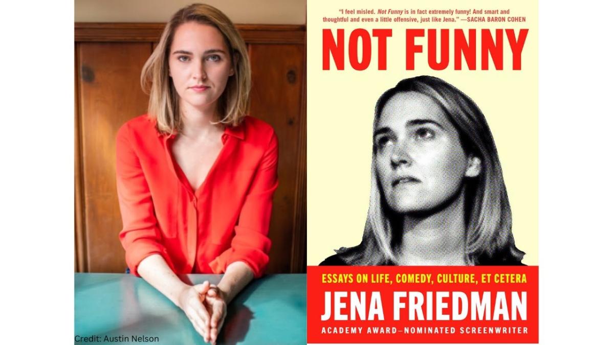 jena friedman headshot and book jacket