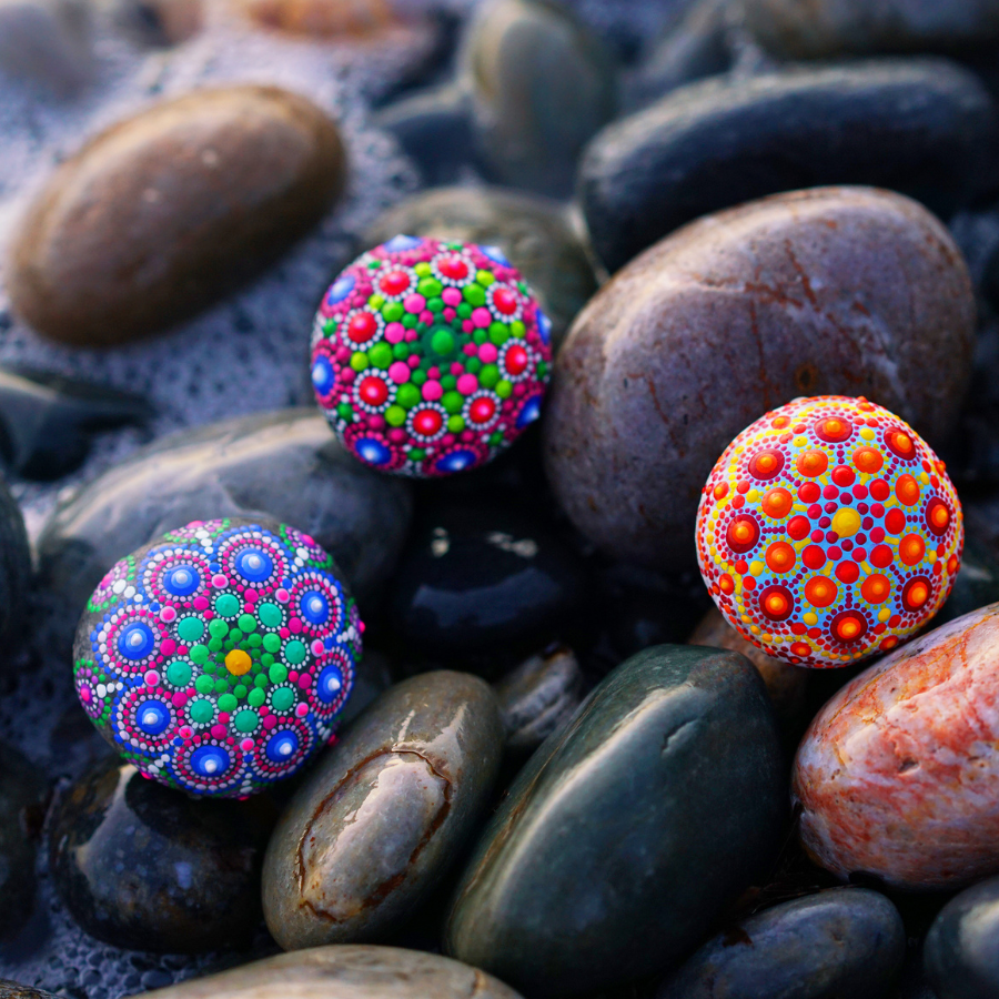 mandala painted rocks